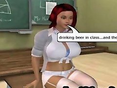 A 3d Animated Teacher Abuses Her Student